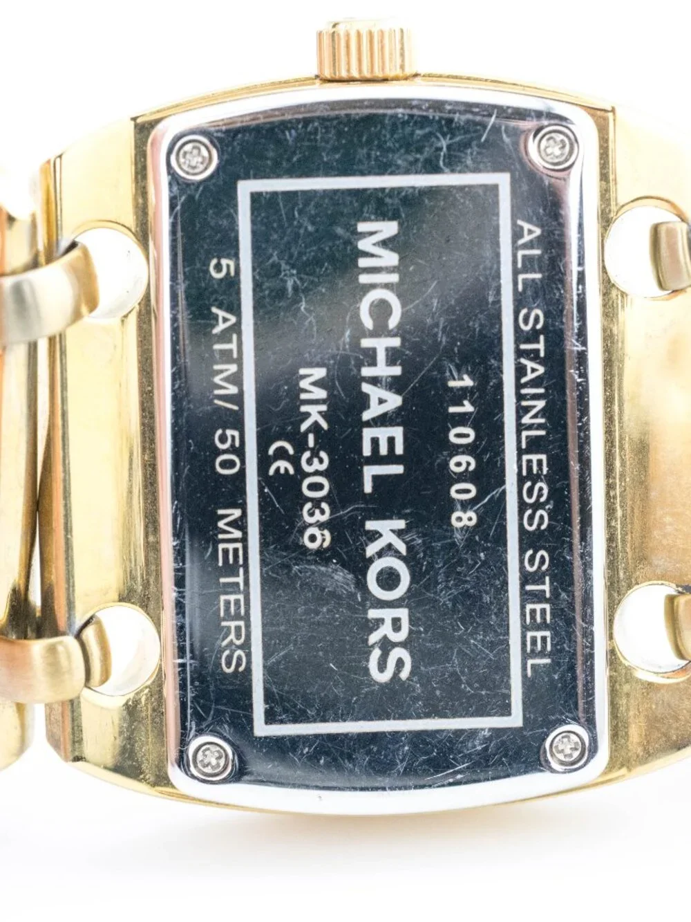 Michael Kors MK-3036 Three-Hand Quartz Analog Women's Watch New Battery